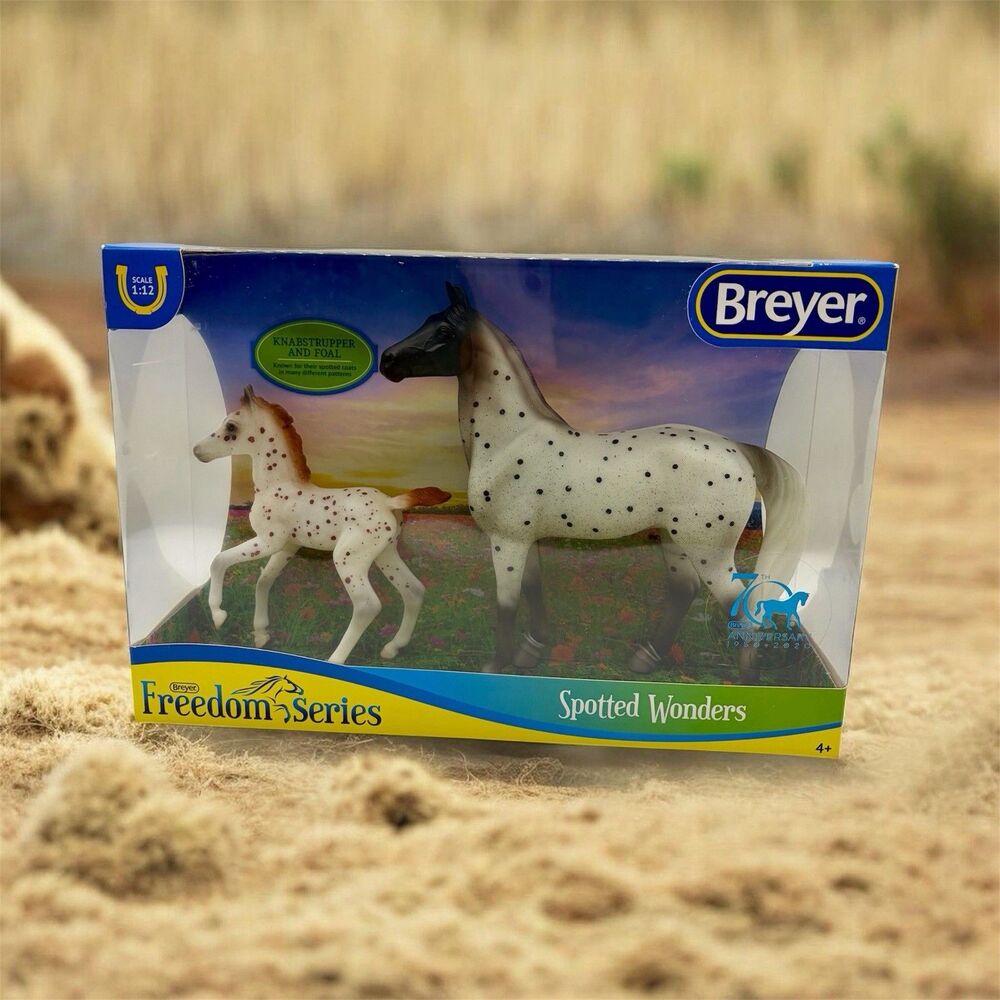 Breyer #62207 Spotted Wonders Knabstrupper & Foal Freedom Series White Brown NEW